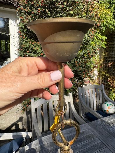 Brass 10 arm Chandelier/Ceiling light