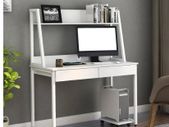 BRAND NEW 2 drawers office desk made of MDF wood and steel office work desk home computer desk with books/ photo shelf 120 x 55 x 145 cm