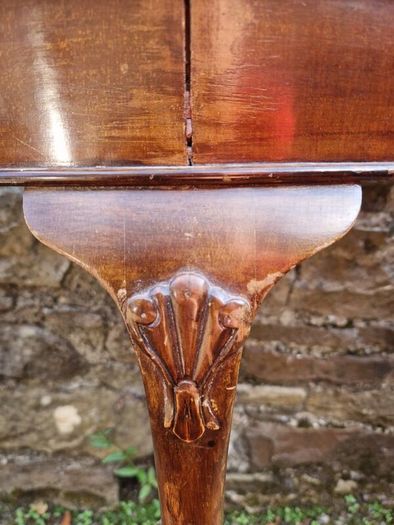 Antique Style Mahogany Demi-Lune Hall / Console Table