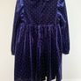 Navy velvet dress with silver sparkles Image 2