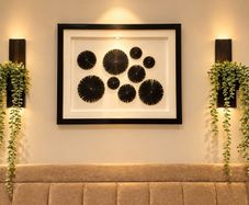 Wall decor painting with glass frame