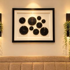 Wall decor painting with glass frame