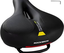 NEW SALE | Bike Seat Cushion Comfortable Soft Bicycle Saddle for Men Women Ergonomic Breathable Waterproof Bicycle Seat Fits MTB, Road Bike, Spinning Bike, Exercise Bike, City Bike 26 x 22cm