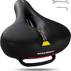NEW SALE | Bike Seat Cushion Comfortable Soft Bicycle Saddle for Men Women Ergonomic Breathable Waterproof Bicycle Seat Fits MTB, Road Bike, Spinning Bike, Exercise Bike, City Bike 26 x 22cm