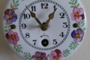 Vintage 1950s Retro Miniature German Wintermantle Ceramic Dial Wall Clock ca. 1950 (in working order)