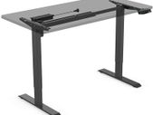 _Height-adjustable desk Electrically height-adjustable table frame 2-fold telescope, ergonomic sit-stand table with memory control (frame only - black)