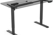 _Height-adjustable desk Electrically height-adjustable table frame 2-fold telescope, ergonomic sit-stand table with memory control (frame only - black)