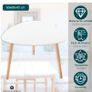 BRAND NEW White wooden side table in white color for any home room 60x60x45cm Image 2