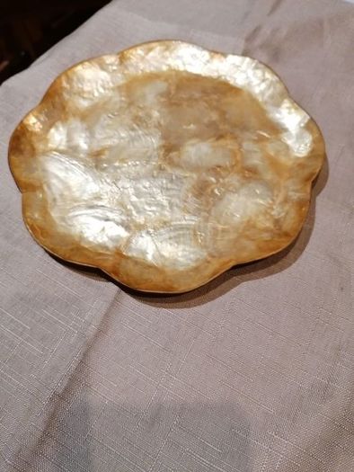 Philipinalia capiz shell - 3 trinket plate dishes