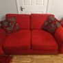 Red 1, 2, 3 mirage seater couch/Sofa and rug Image 3