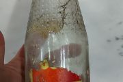 original lucozade glass bottle with screw cork ,buyer collects or pays postage, sold as seen ,,collectors item,,