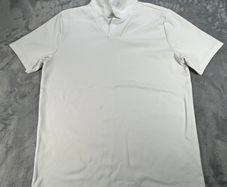 Mens White ARNE Luxe Polo Shirt - Size M - Lyocell - Made in Portugal