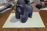 Gorilla with baby carved wood