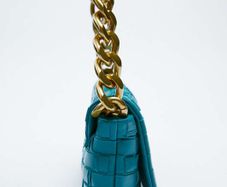 Zara Leather Shoulder Bag With Chain