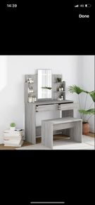 Dressing Table Set Grey Sonoma 86.5x35x136 cm (FREE SHIPPING)