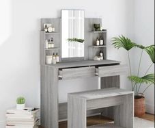 Dressing Table Set Grey Sonoma 86.5x35x136 cm (FREE SHIPPING)