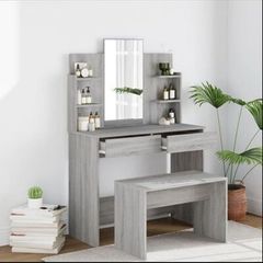 Dressing Table Set Grey Sonoma 86.5x35x136 cm (FREE SHIPPING)