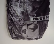 Black & Grey Graphic Print Mini Skirt