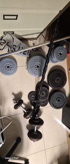 Home Weight Gym Set Barbells, Dumbbells & Plates Great Starter Bundle