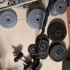 Home Weight Gym Set Barbells, Dumbbells & Plates Great Starter Bundle