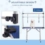 Metal Adjustable Dog Grooming Table Rubber Top 2 Safety Slings Mesh Blue Image 2