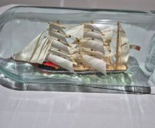 vintage ship in a bottle