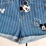 Disney Mickey Mouse Denim Shorts - Size 6 - New with Tags - Waist 37cm Image 5