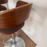 KARE Design Monaco Bar Stools, Pair, Walnut & Chrome, Adjustable Image 8