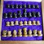 Chess Set made from Stone and Wood 6,5" x 6,5" Image 2
