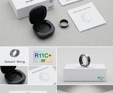 smart ring led screen size 8 silver