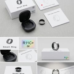 smart ring led screen size 8 silver