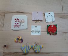 Selection of earrings & hair accessories