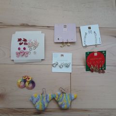 Selection of earrings & hair accessories