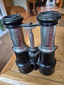 Silver antique engraved binoculars 1894