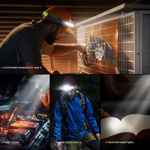 Ultra Bright Multifunctional LED Sensor Headlight with Built-in Rechargeable Battery