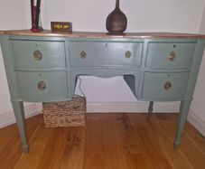 Antique writing desk, painted