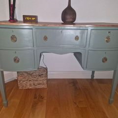 Antique writing desk, painted