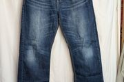 Diesel Hudson Mens Jeans W36 L32 Blue Faded Denim Straight Fit 100% Cotton