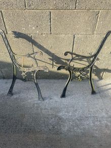 Metal bench ends