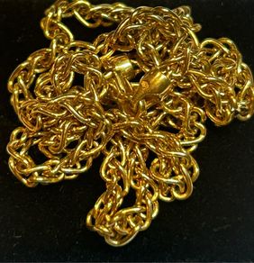 18k Gold Chain Wheat Link