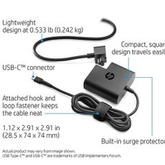 HP AC Adapter USB Type-C Cable 65W
