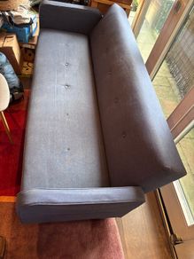 Grey fabric sofa bed