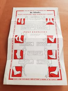 Dr Scholl children's chart 1960s