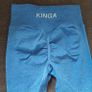 Seamless blue leggings with shaping effect, size S Image 4