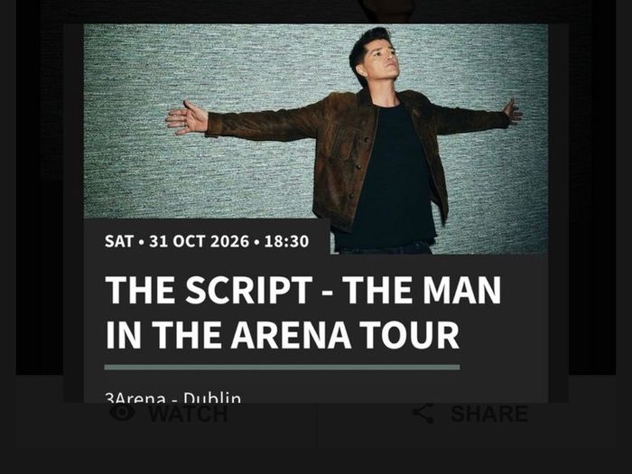 The Script - The Man In The Arena Tour Tickets