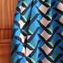 M&S Ladies Blue Printed wide leg trousers Size 10L includes post Image 3