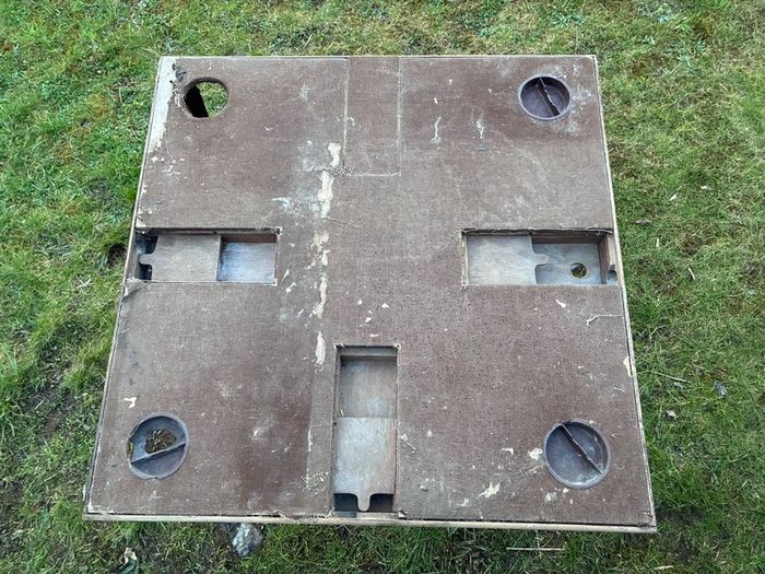 Old folding card table