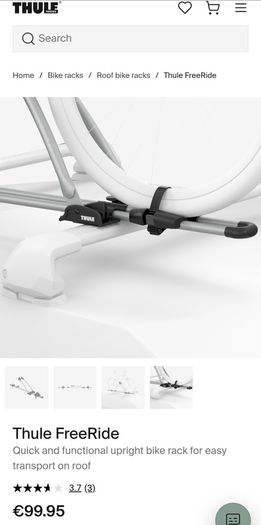 Thule freeride 532 twin roof mounted bike rack