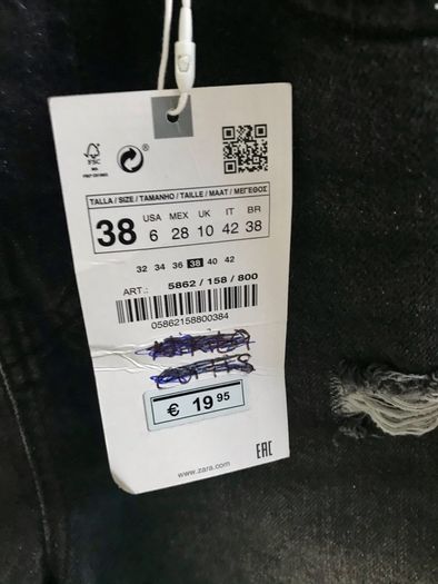 Price Reduction!!! Ripped Denim Zara Shorts Bnwt