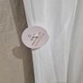 white full length v neck dress with side split Image 4